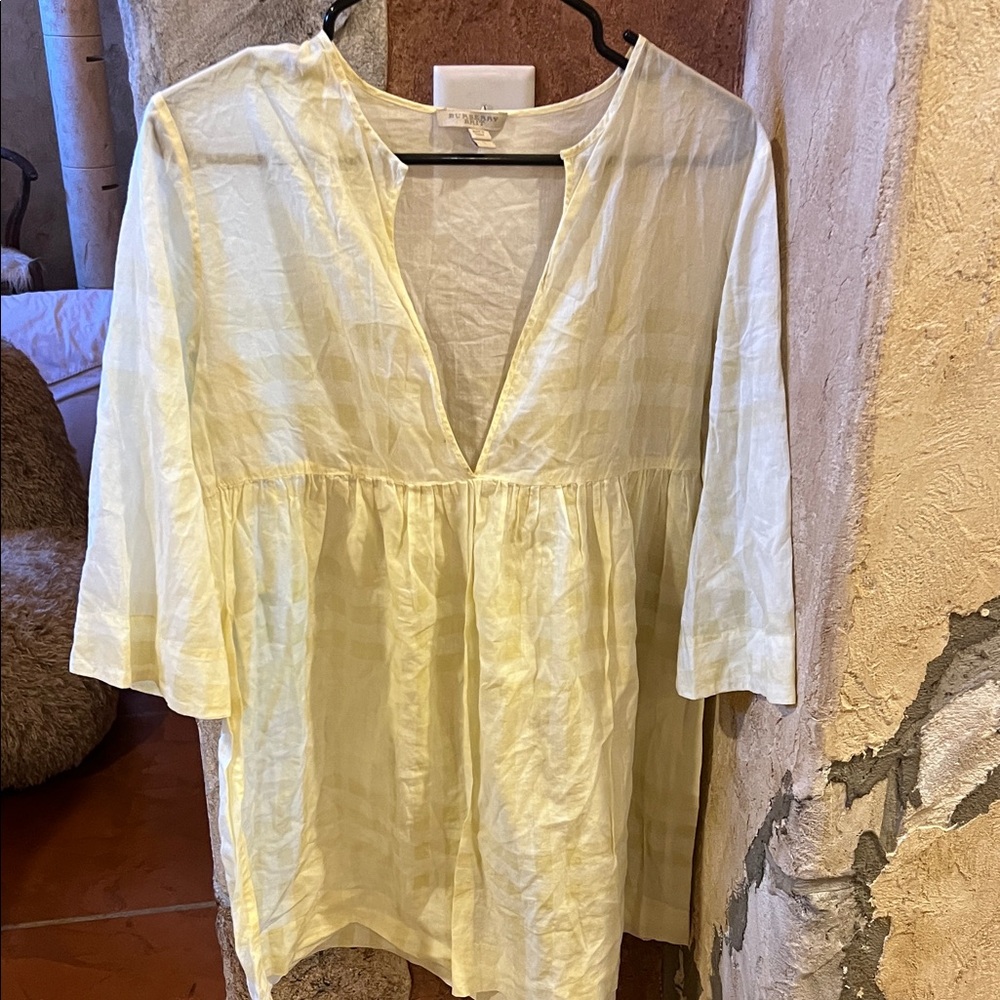 Burberry yellow swimsuit cover up